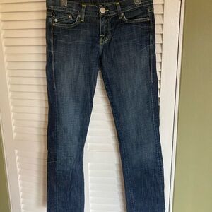 Victoria Beckham Dark Blue Straight Leg Jeans